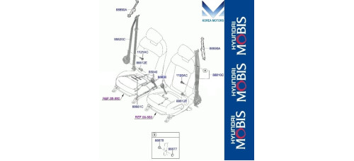 mobis front seatbelt for hyundai tucson nx4 2020-23